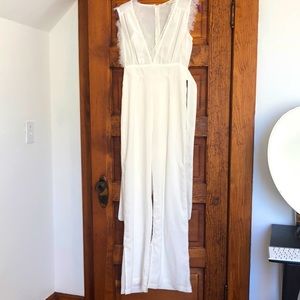 White Altar’d State Jumpsuit- PERFECT for the bride-to-be!